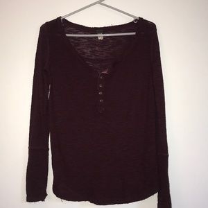 Maroon Free People Shirt